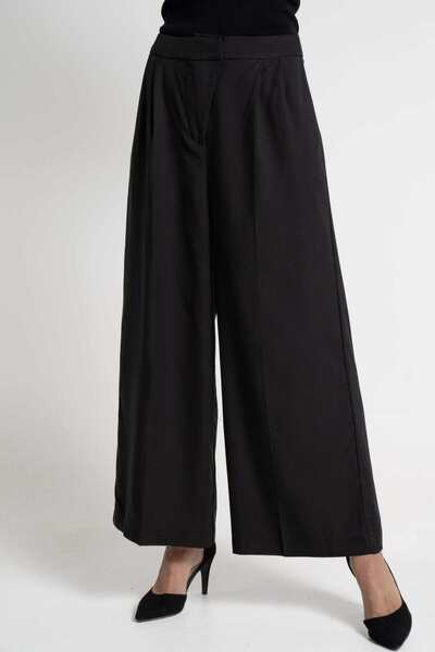 mica بنطلون كلاسيكي طويل واسع الساق عالي الخصر