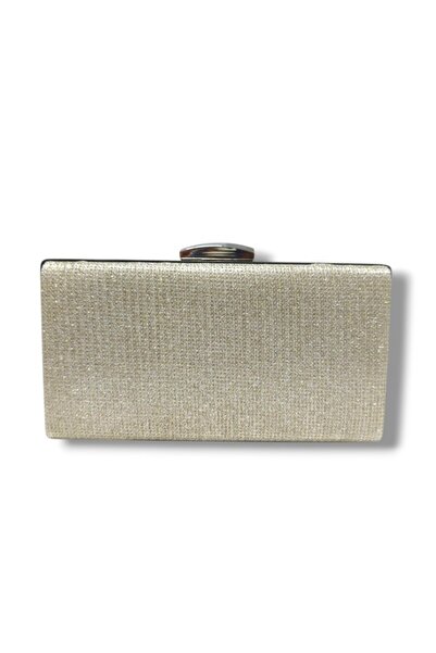 VAROL ÇANTA Varol 273-25 حقيبة فستان سهرة من قماش سيلمي ستيل من تشوبرا