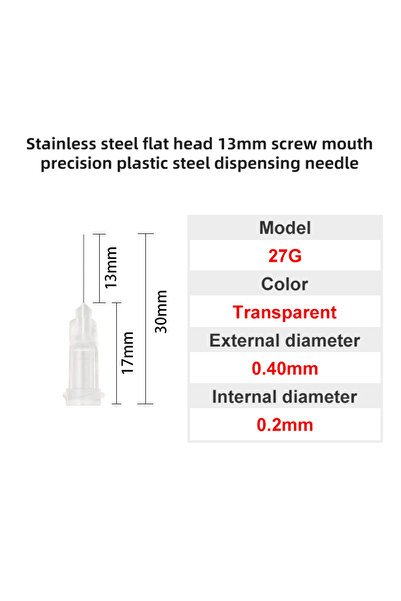 Choice1 13mm 27G 50Pcs 10G-34G 13mm Industrial dispensing needle glue needle ...