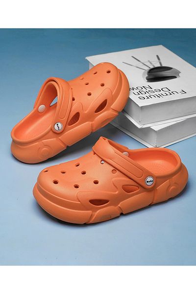 SAPS Backstrap Closure Clogs - Orange