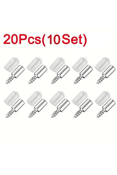 Choice1 20 قطعة (10 مجموعات) 10/20 مجموعة براغي تثبيت ذاتية الثقب، دعامة لألو...