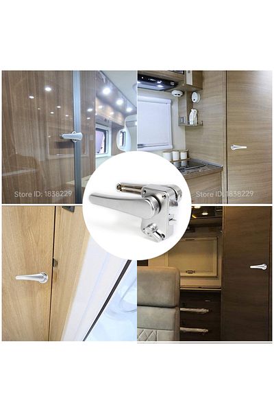 Choice KAK Zinc Alloy RV Door Lock Handle Knobs Keyless Camper Car Toilet Door Locks Caravan Boat Latch ...