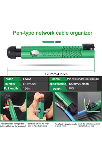 Choice New LA194205 LAOA Network Cable Untwist Tool, 1.3mm Engineer Wire Straightener for Category 5/6 Crys