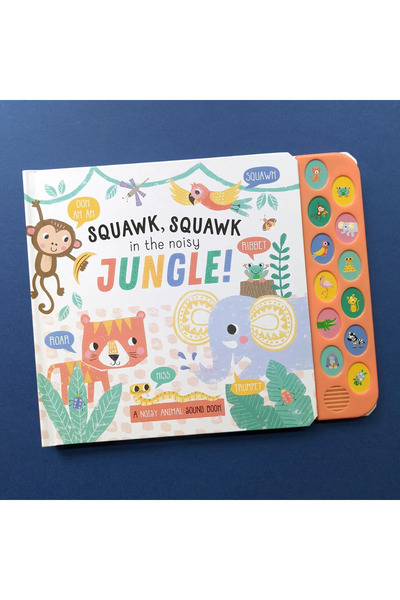 North Parade Children's book, NPP, Squawk Squawk In The Noisy Jungle - Children's 12 Button Sound Book, 3+ years