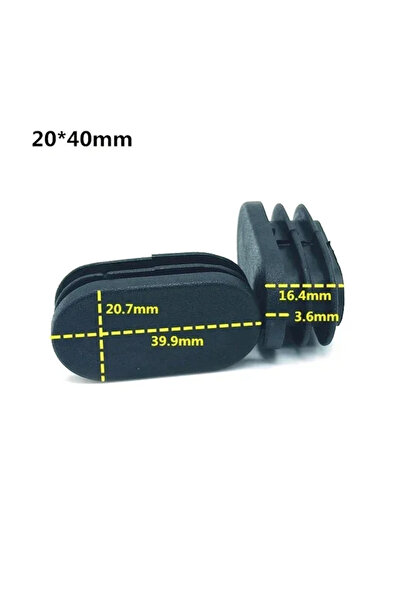 Choice 16 قطعة 20 × 40 مم 16 قطعة من أغطية أرجل الكرسي البيضاوية المصنوعة من ...