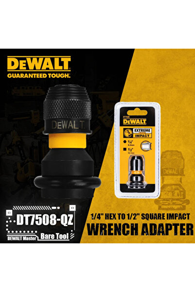 Dewalt DT7508-QZ DT7508-QZ 1/4" Hex to 1/2" Square Impact Wrench Adapter Wrench Power Tool Accessori