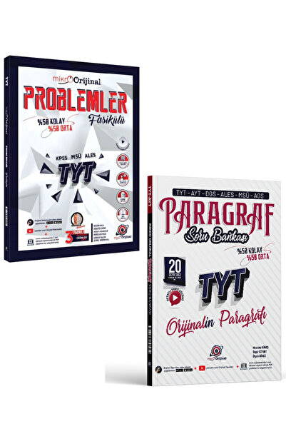 Orijinal Yayınları Orijinal Yayınları Mikro TYT Problemler ve Paragraf Soru B...