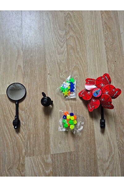 Hobbys Çocuk Bisikleti Aksesuar Seti Rüzgar Gülü+ Ayna+ Zil+ Jant Süsü