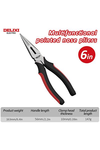 Choice1 DHGDC06MJS DELIXI ELECTRIC Wire Pliers，Sharp Large Opening Diagonal P...