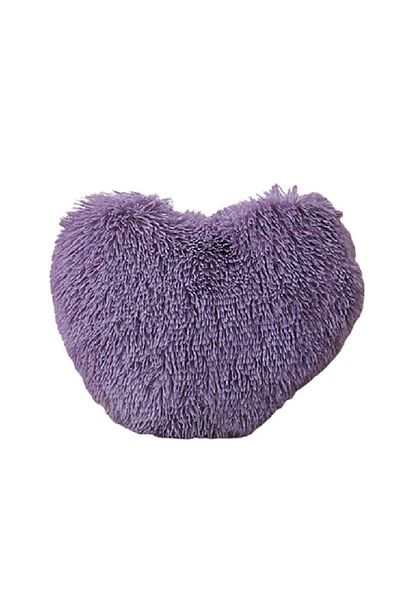 JOJO HOME Decorative Pillow Heart Shape 40x30 cm, Soft Microfiber, Purple, Jojo, I01