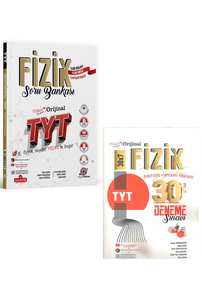 Orijinal Yayınları Orijinal Yayınları Mikro TYT Fizik Soru Bankası ve 30'lu D...