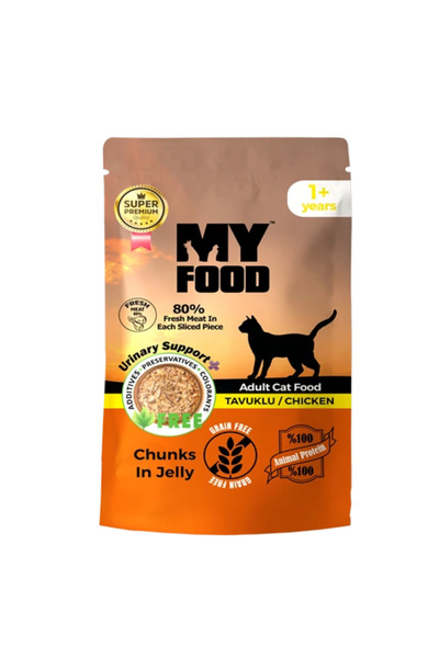 My Food Hrana umeda pisica adult, cu bucati de pui in sos, fara cereale, spri...