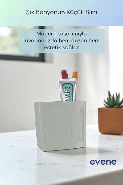 Evene Θήκη οδοντόβουρτσας Βάση οδοντόβουρτσας Βάση οδοντόβουρτσας Ανοιχτό γκρι Χρώμα Μοντέλο 92