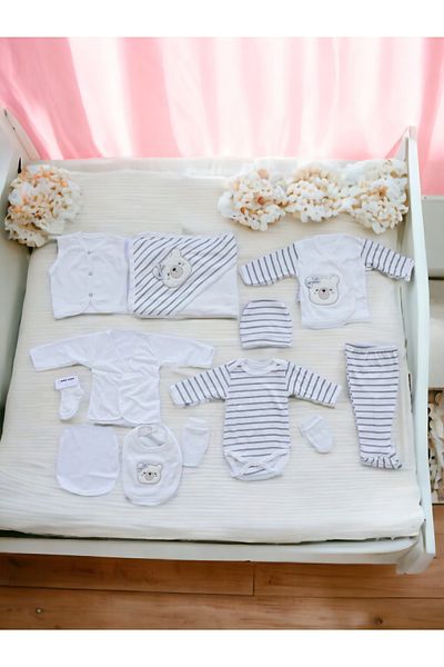 Pimadyo Set of 6 (Baby Care Backpack and Shoulder Bag, 10-Piece Hospital Release, Swaddle, Blanket, 3 Socks, 10 Wipes)