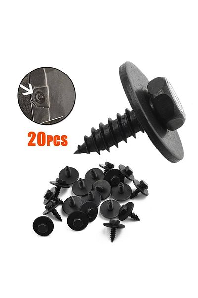 Choice 20pcs Car Hex Head Screw For BMW 07147129160 Fender Liner Air Duct Splash Shield Clip Bolt Screw ...