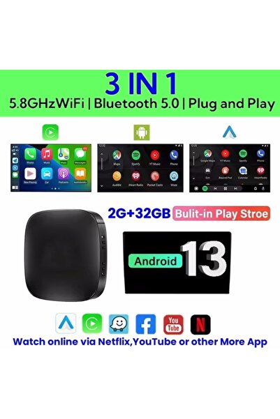 choice2 3in1 2G 32G 2024 Android 13 Carplay Box Android Auto Wireless Smart T...