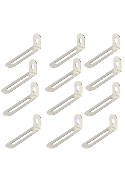 Choice فضية - 12 قطعة 6/12 قطعة أقواس على شكل حرف L مع أكواد زاوية ذات فتحة طويلة وزوايا قابلة للتعديل ومناسبة لـ