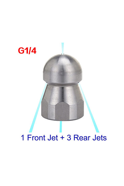choice2 Light Grey Sewer Jetter Cleaning Nozzle Kit Water Jet Drain Cleaners ...