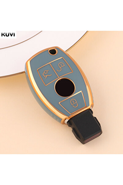 Choice1 غطاء حماية أنيق رمادي اللون من مادة TPU لمفتاح السيارة الذكي، متوافق ...