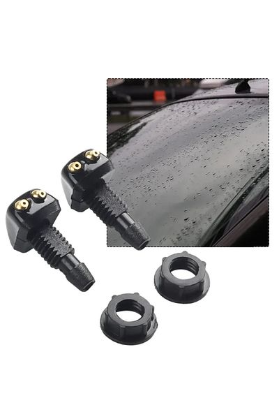 Choice Sale 2Pcs Car Windshield Wiper Washer Spray Nozzle Fits Most Car Models Car Dual Holes Windshield...