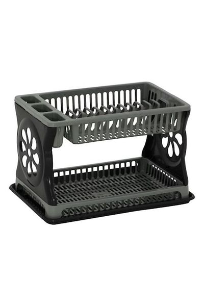 OEM Two-Tier Dish Rack SULTAN Plastic, Black Color