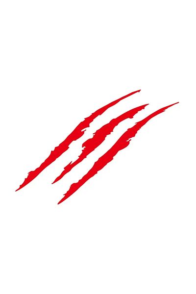 Choice Red Monster Claw Scratch Decal - Reflective Vinyl Sticker for Car Headlight Decoration - Eye-Catchin
