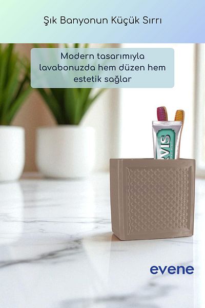 Evene Θήκη οδοντόβουρτσας Βάση οδοντόβουρτσας Βάση οδοντόβουρτσας Dark Mink Color Model 92