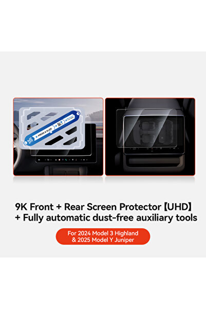 Choice واقي شاشة زجاجي مقوى عالي الدقة (قطعتان) من نوع YZ لسيارة تسلا موديل Y...