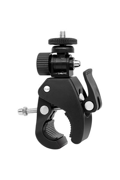 Choice Black Black 1/4 Bike Bicycle Motorcycle Handlebar Handle Clamp Bar Camera Mount Tripod Adapter Acces