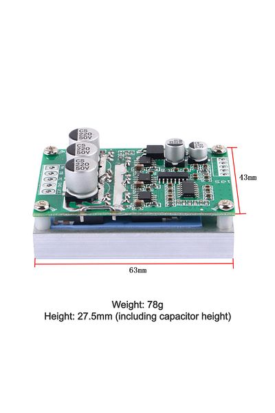 Choice DC brushless motor controller Hall brushless motor drive board DC 12V to 36V 15A 500W speed contr...