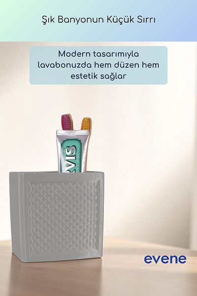 Evene Θήκη οδοντόβουρτσας Βάση οδοντόβουρτσας Βάση οδοντόβουρτσας Γκρι Χρώμα Μοντέλο 92