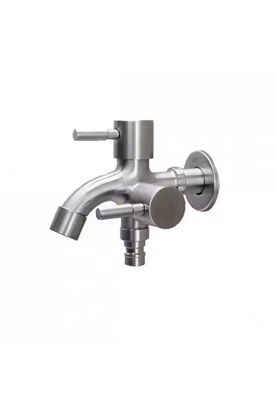 Choice1 Silver Dual Control 1/2" Double Outlet Faucet Bidet Water Tap One in ...