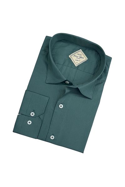 GÖMLEK GALERİSİ Slim Fit Slim Fit Plain Long Sleeve Men's Shirt