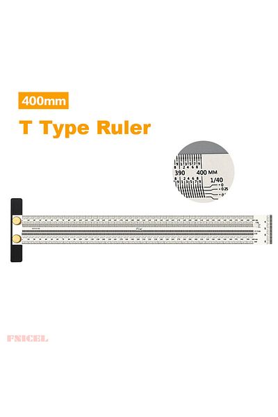 Choice 400mm no pen High-Precision Scale Ruler T-Type Hole Ruler Stainless Woodworking Scribing Mark Line G