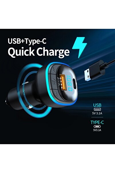 Choice Car BT FM Transmitter Wireless Adapter Mic Audio Receiver Auto MP3 Pla...