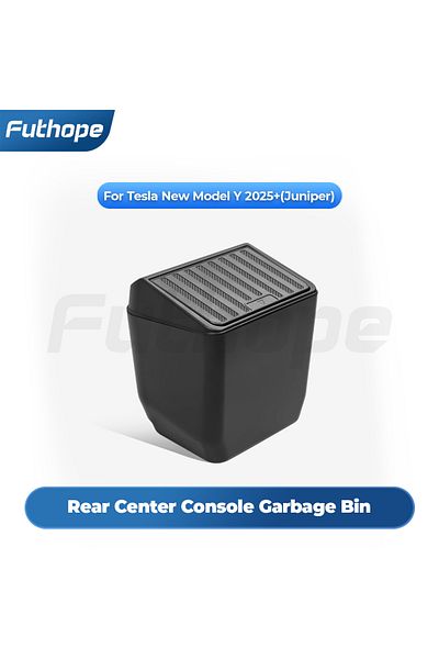Choice juniper style Futhope Rear Trash Can for Tesla Model Y Juniper Storage Box Cover Press Open Design N
