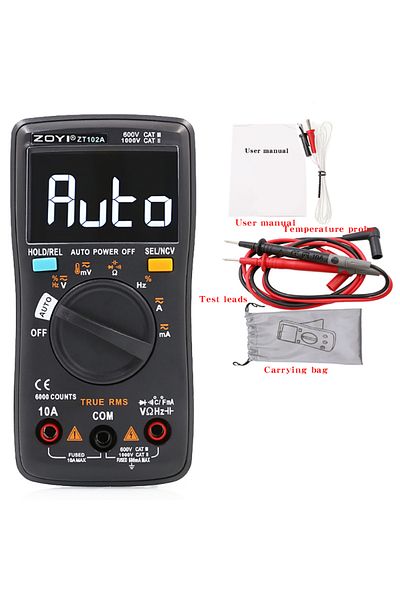 Choice ZT-102A ZOYI ZT-102A Intelligent Electrician Multi meter Household High Precision Digital Mini Anti