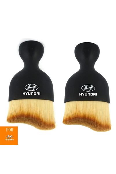 Hyundai 2pcs Car cleaning dust brush details Soft brush For i30 Tucson i20 Accent i10 Elantra Velos