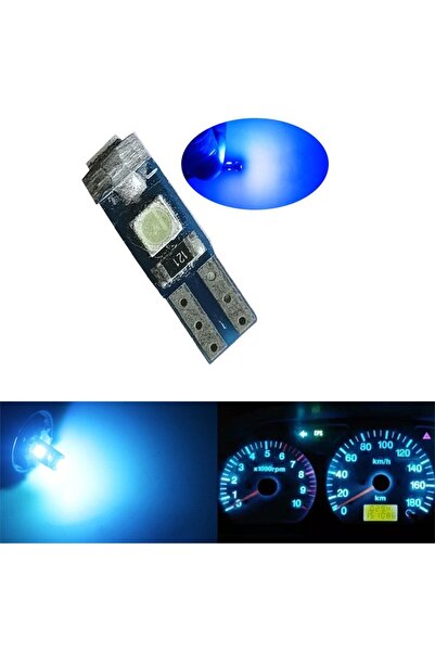 Choice3 10 قطع من مصابيح LED T5 3SMD فائقة السطوع باللون الأزرق الجليدي، مصاب...