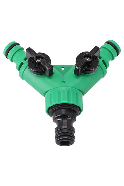 Choice 2 Way Garden Water Pipe Connectors Pipe Adapter Y Shape Hose Splitter Valve Three Way Plastic Val...