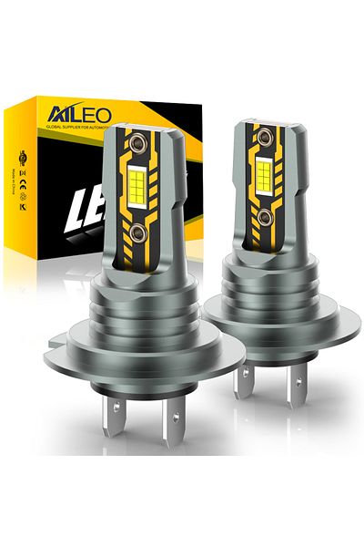 Choice H7 6500K AILEO 2Pcs H7 LED Lights 200W 22000LM Headlight Bulb 6500K Mini Size Design Wireless For Ca