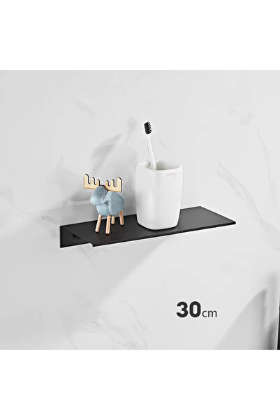 Choice3 Black 30cm 30/40/50CM Bathroom Shelf Aluminum Floating Shelves for Wa...