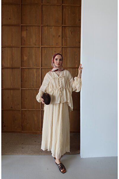 HYWONA Set de fuste Pinterest cu detaliu de dantelă