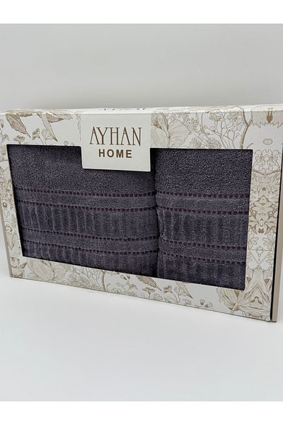 AYHANHOME Set de baie din 2 bucăți din jacquard, 1 bucată 90x150, 1 bucată 50x90