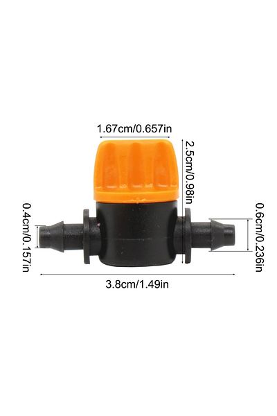 Choice SG-20PCS 20PCS Pvc Pipe Through Valve Irrigation Double Barb Mini Valve Drip Irrigation Capillary Mi