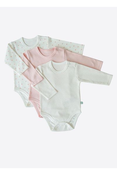 kitikate Organic New Dreams 3-Piece Long Sleeve Body Pink
