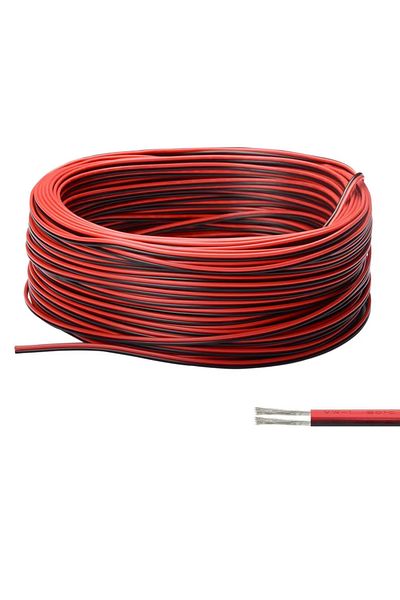 Choice 5m 22 AWG 20 meters 2PIN Electrical Wire Tinned Copper PVC Insulated Red Black Cable For Single Colo