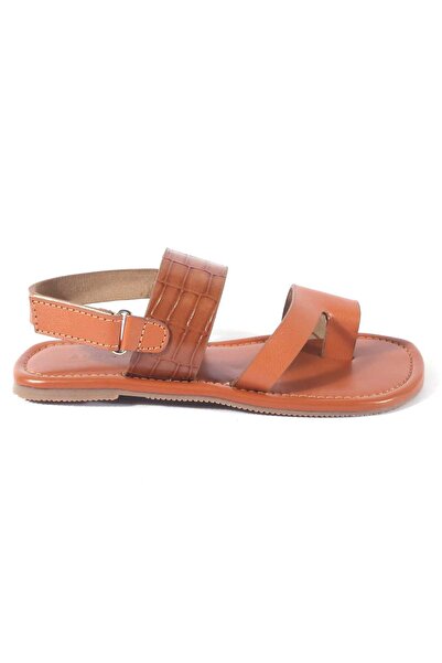 Pine kids Pine Kids Double-Strap Kolhapuri Chappals with Velcro Closure - Light Brown