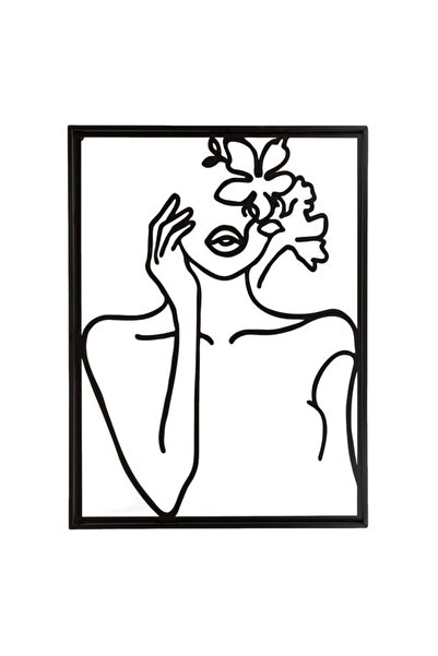 divendi-ro Pictură metalică reprezentând o figură feminină, 44x2x58x58 cm, ne...