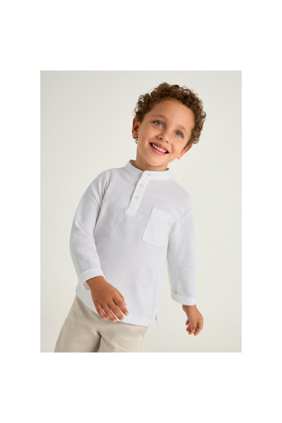 MAYORAL Erkek Çocuk Mao Yaka Uzun Kollu Tişört 3111